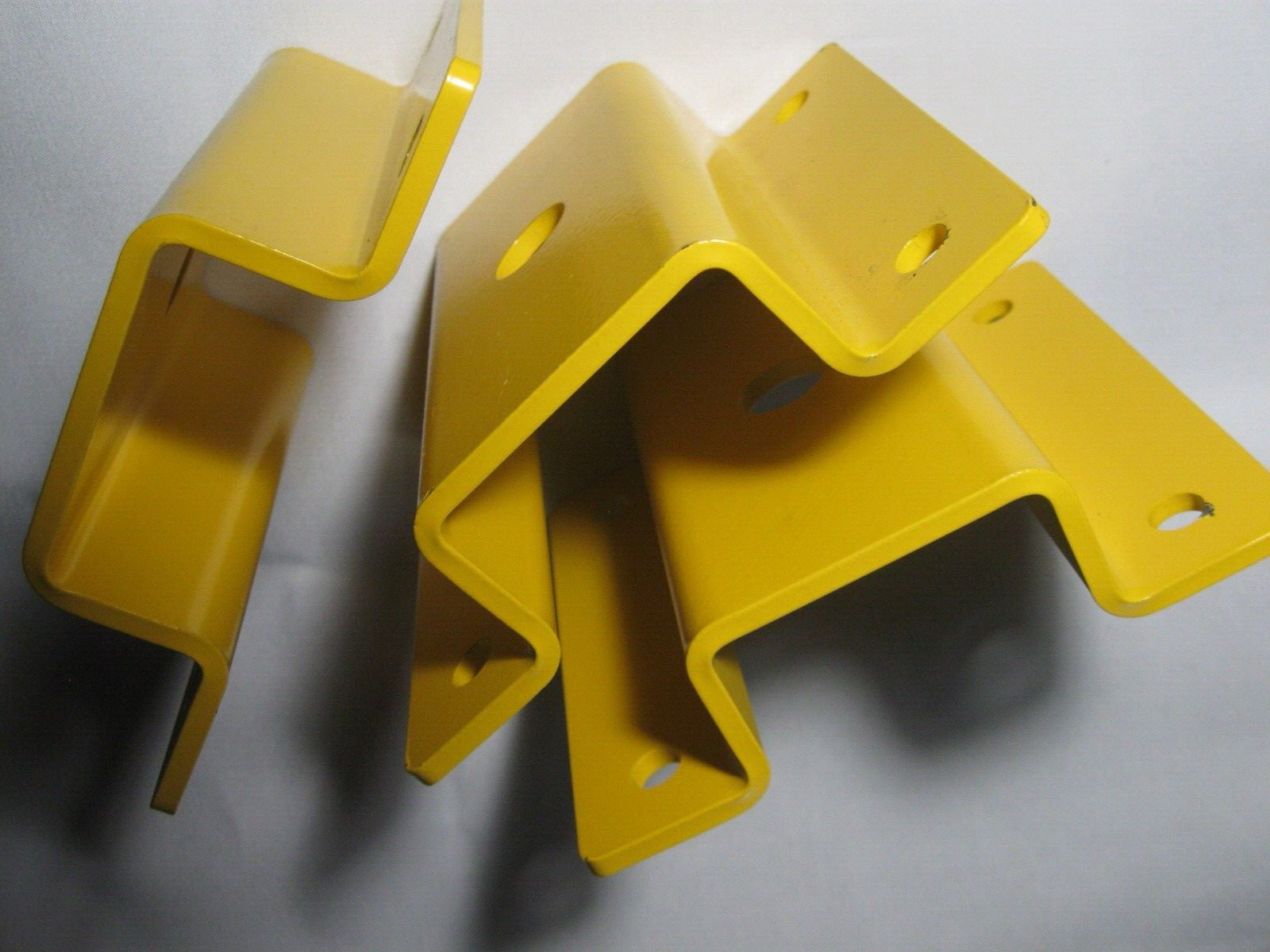 3/16″ Steel Hat Channel Form 6″x6″x1-1/2″ Equipment Mounting Base Plate Yellow