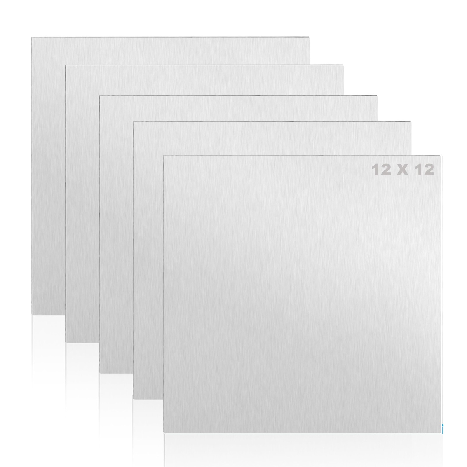5 Pack 6061 T6 Aluminium Metal Sheet 12 x 12 x 1/16 Inch Thickness Flat Plain…