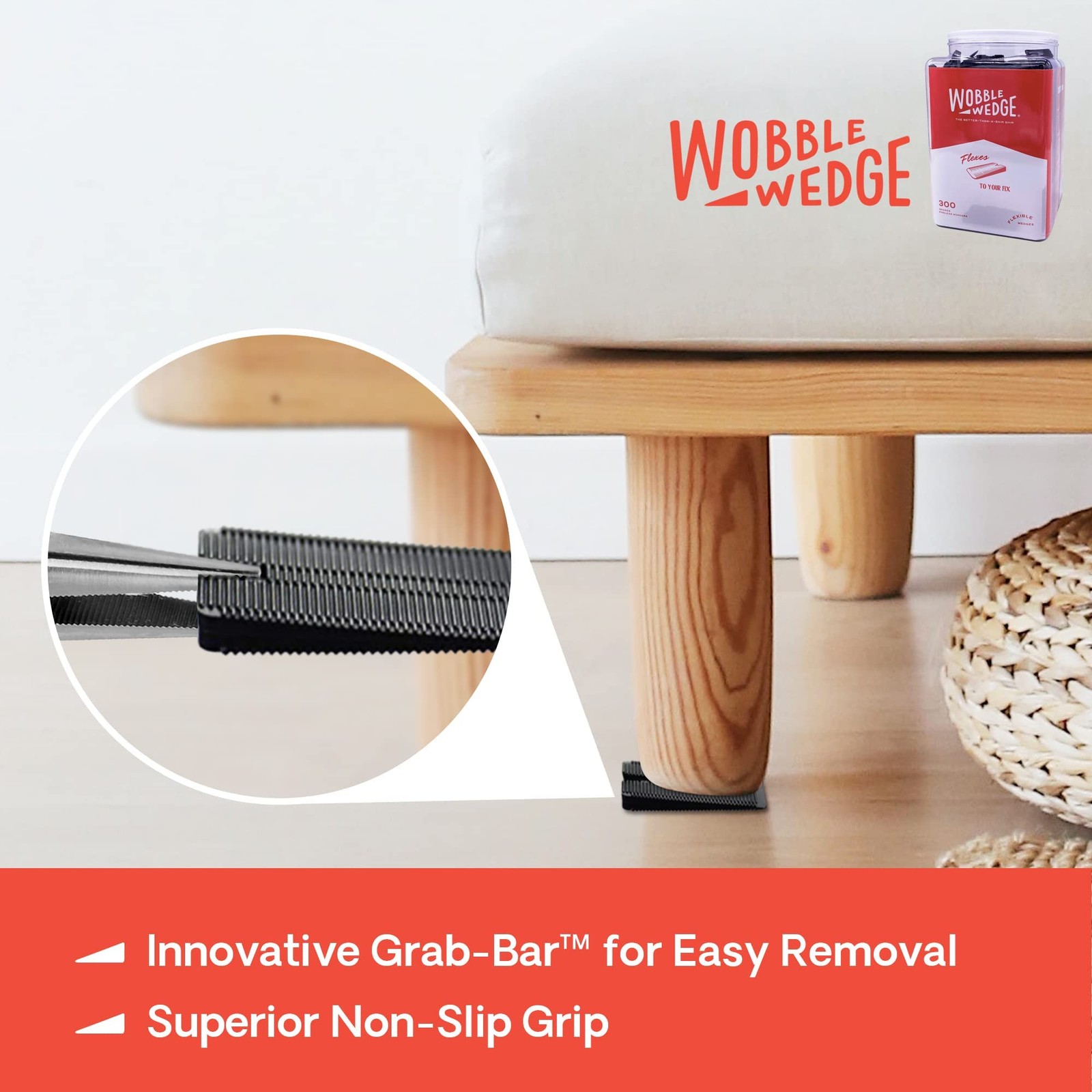 Flexible Plastic Shims 300-Pack – Leveling Wedges for Furniture, Appliances
