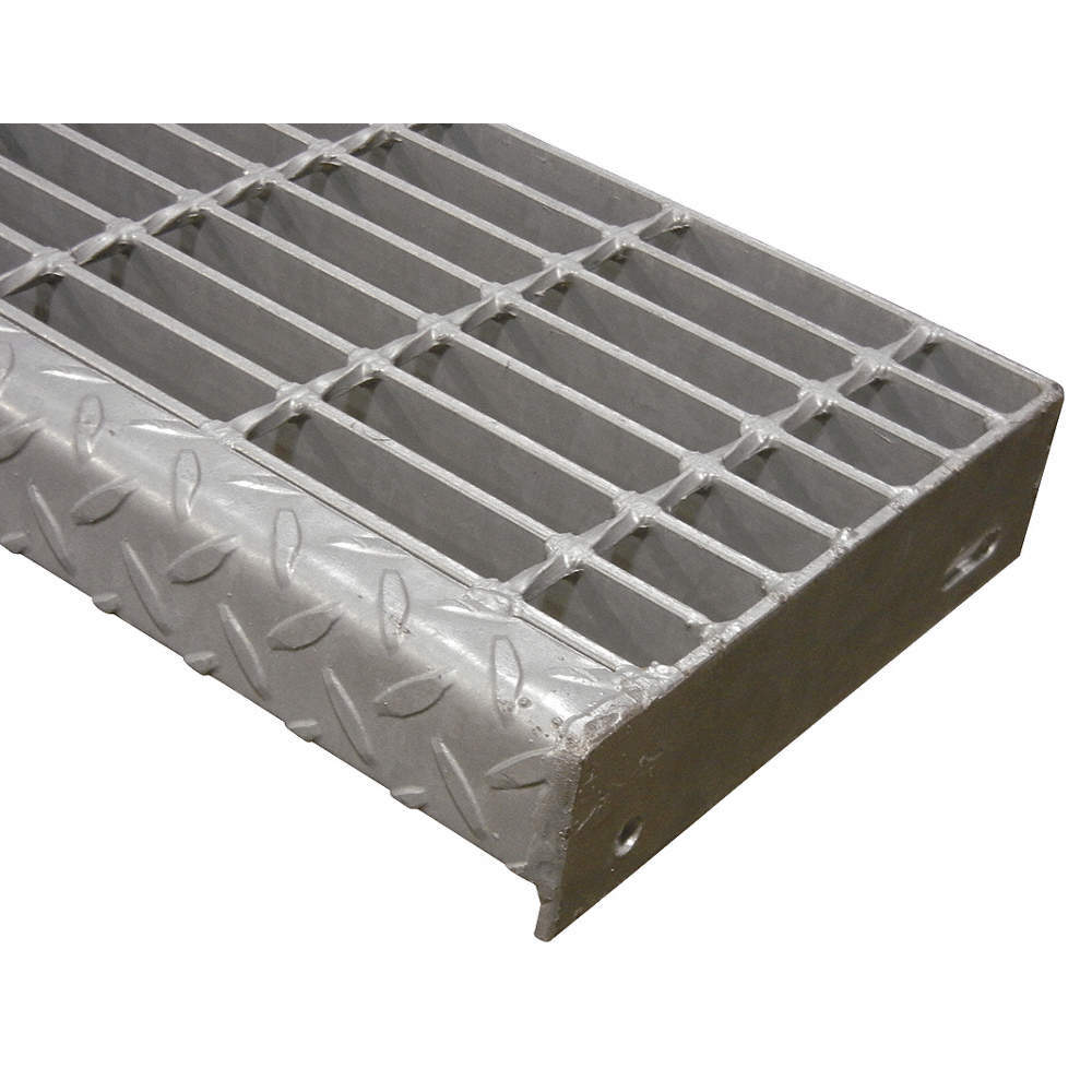 GRAINGER APPROVED 22188S125-TRD4 Carbon Steel Stair Tread,10 15/16″ x 4′ 49N537