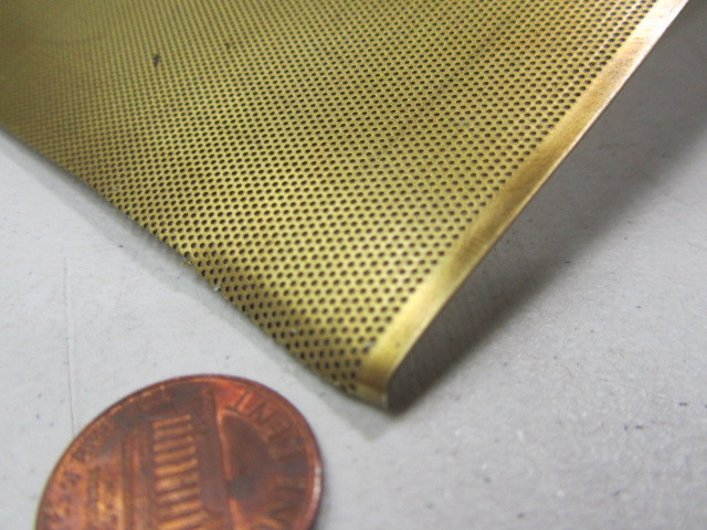 Brass Perforated Staggered Sheet, .016″ Thick x 24″ x Per Ft”, .020″ Hole Dia.