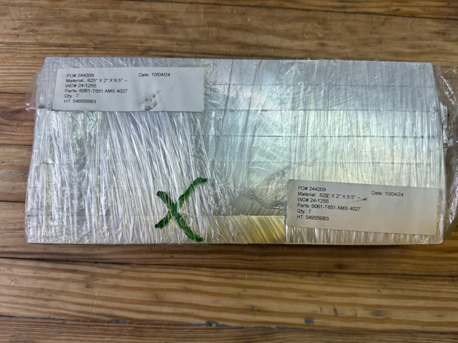 (7 PC) 5/8″ X 2″ ALUMINUM 6061 FLAT BAR 9.5” Long T651 Solid Mill Stock Cut New