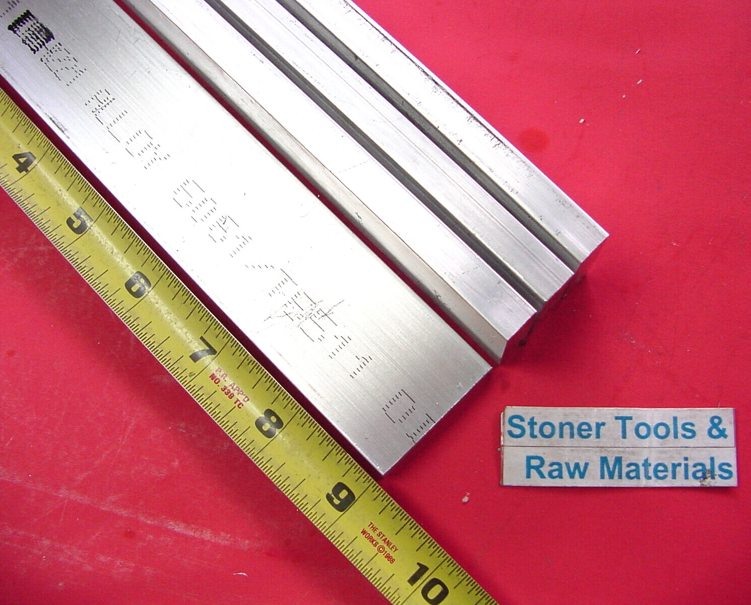 4 Pieces 3/8″ X 1-1/4″ ALUMINUM 6061 FLAT BAR 9″ long T6 Extruded Bar Stock