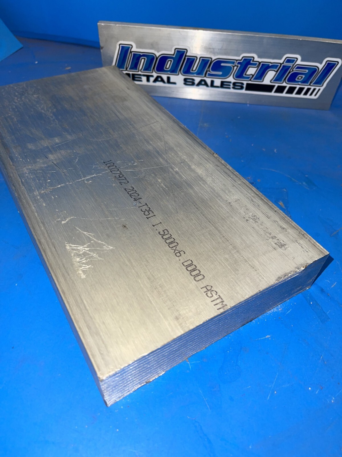 2024 T351 Aluminum Flat Bar 1-1/2″ x 6″ x 12″ Long– 2024 1.5″ x 6″ MILL STOCK