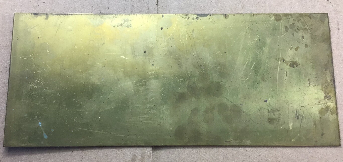 Brass Sheet Stock .063” X 5” X 12”. One Piece