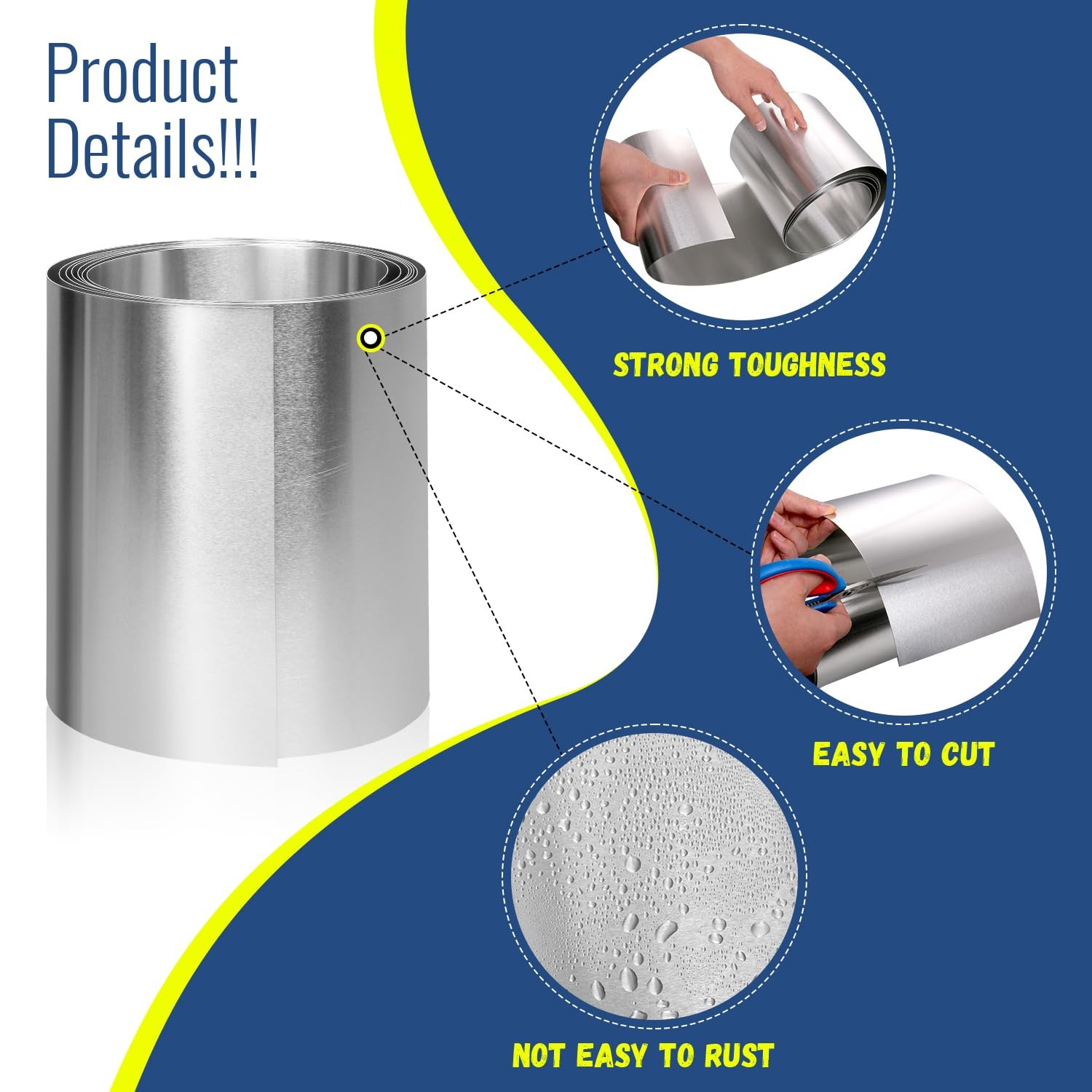 Aluminum Flashing Roll 2 Inch x 11 Ft, 38 Gauge – Flexible for Roof Repair