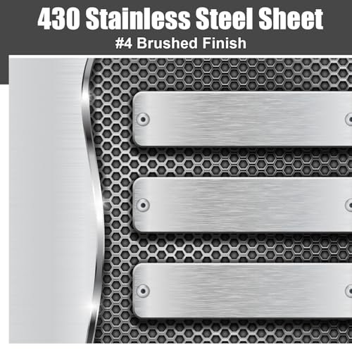 430 Stainless Steel Sheet Metal 36″x24″ 24GA Brushed Finish Panel for Crafting,