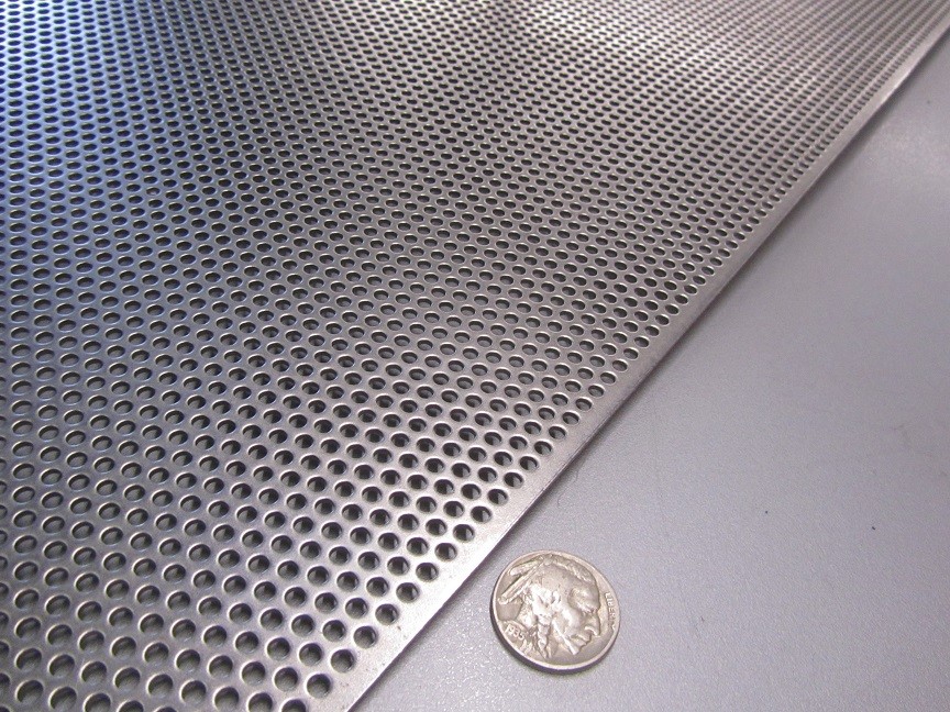 Perforated Straggered Steel Sheet .060″ Thick x 36″ x 40″, .140″ Hole Dia.