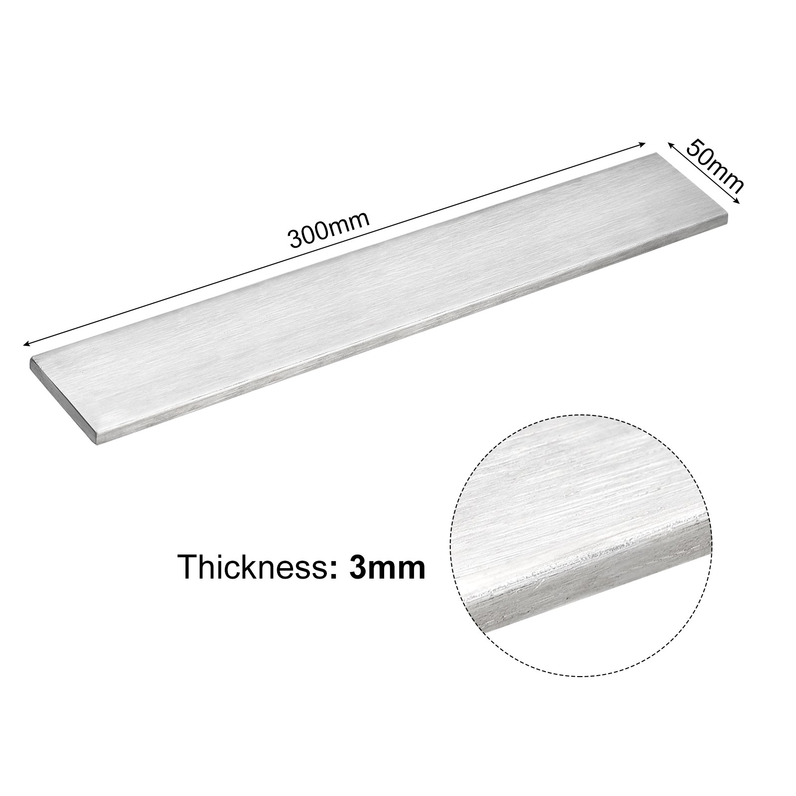 316L Stainless Steel Flat Bar 1/8″ Thickness 1 31/32″” Width 12″ Length