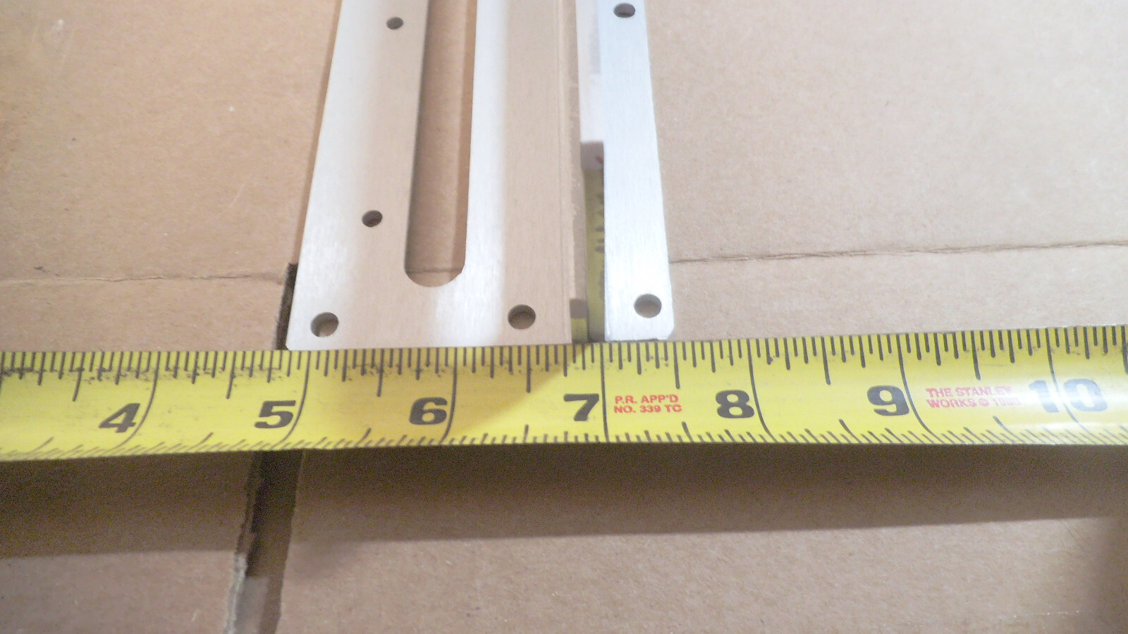 Set of 2 Aluminum L brackets, 6-1/2″ x 2″ x 1/2 ” x point 120″ thick