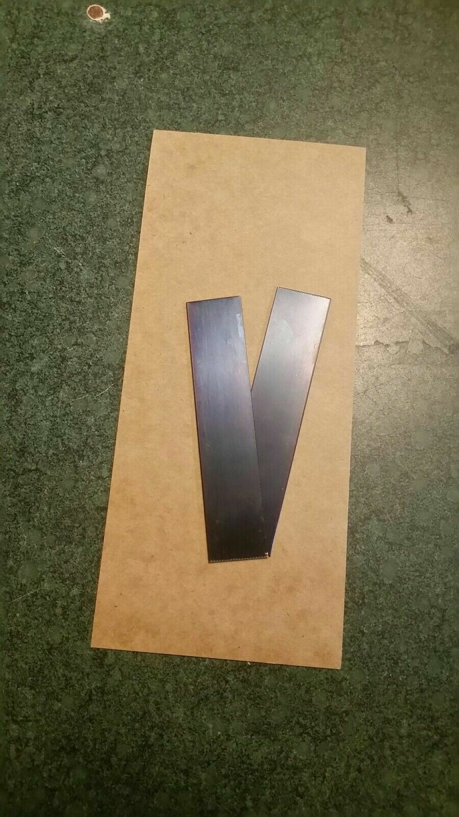 0.020 Blue Tempered spring steel Shim Stock 2 Pieces 020 X 3/4 X 6