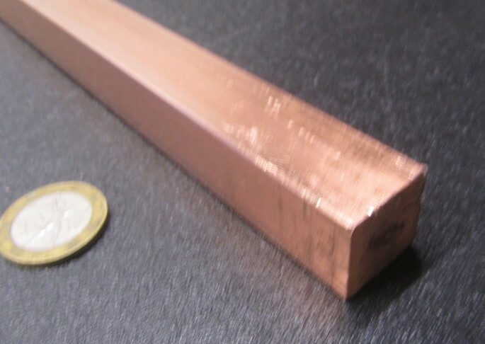 182 Copper Square Bar 3/4″ Thick x 3/4″ Wide x 3 Foot Length