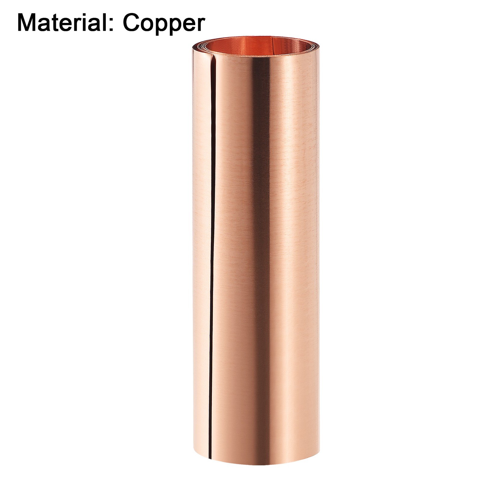 1000mm x 200mm x 0.1mm Copper Roll for DIY Projects Metal Foil Plate