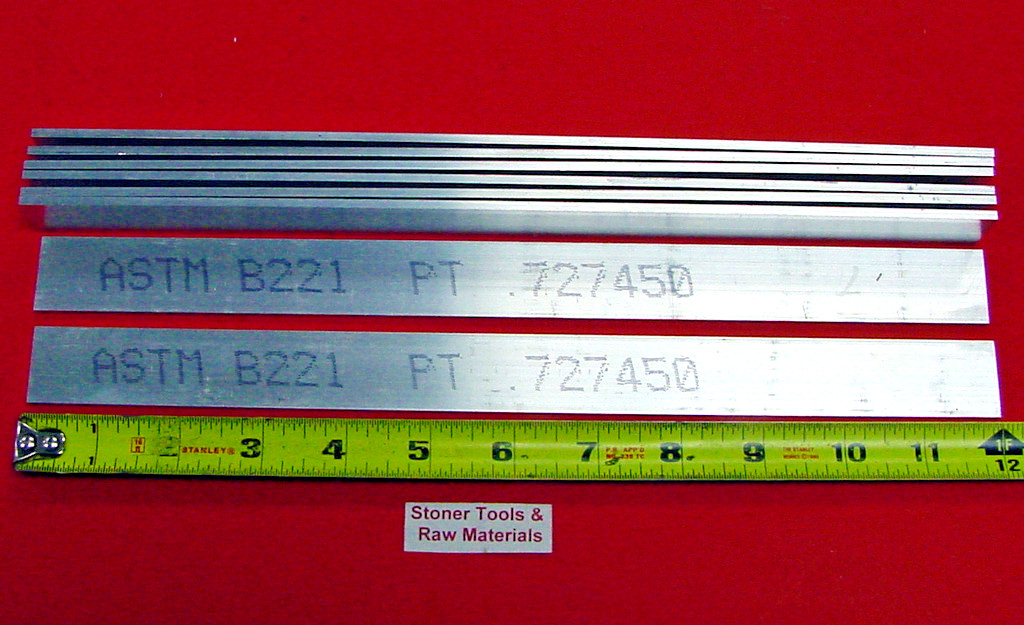 4 Pieces 1/8″ X 1″ ALUMINUM FLAT BAR 12″ long 6061 T6511 New Extruded Stock