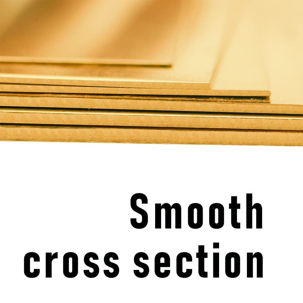 10 Gauge Brass Sheet，H62 Brass Plates Metal 0.098″ Thickness x 3.9″ Width x 3…