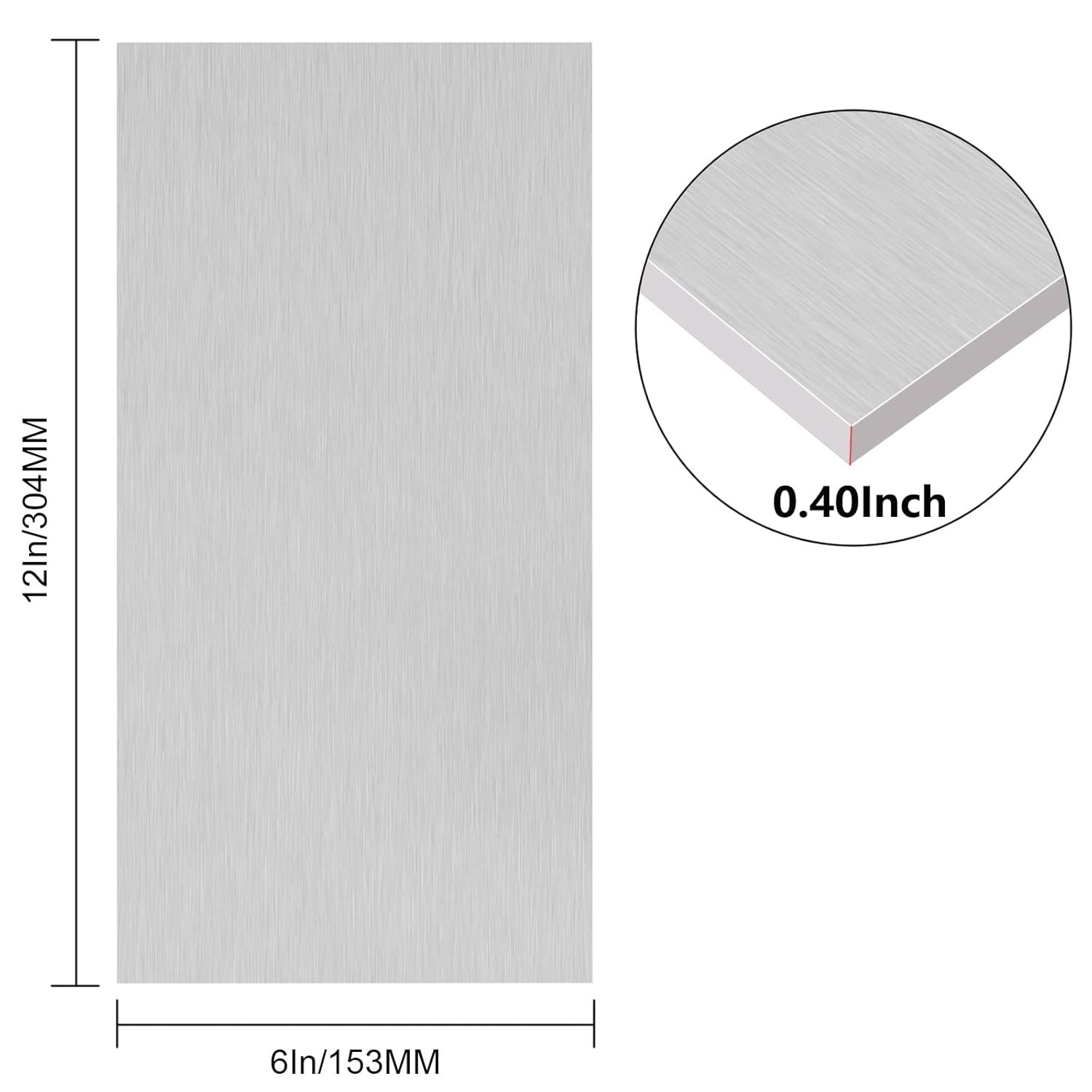 Flat 6061 Aluminum Plate 6x12x0.40 Inch – Quality for Crafts & Industry
