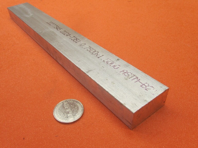 2024 T351 Aluminum Bar, 3/4″ (.750″) Thick x 1 1/2″ Wide x 12″ Length