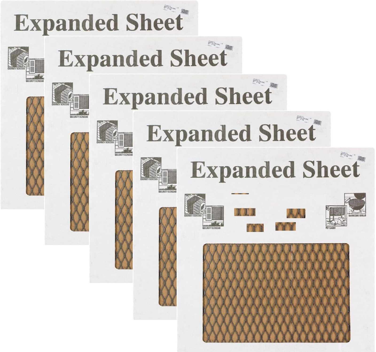 11786 Diamond Expanded Metal Sheet 18 Gauge 1/2″ x 12″ x 24″ Flat – Pack of 5
