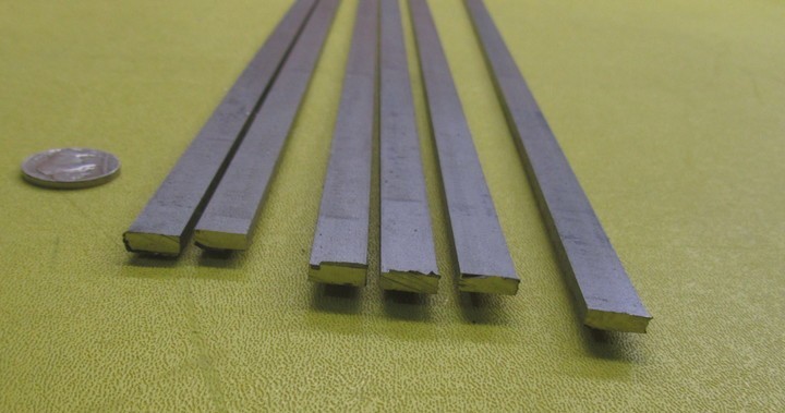 1018 Steel Bar, 1/8″ Thick x 3/8″ Wide x 24″ Length, 6 Pcs