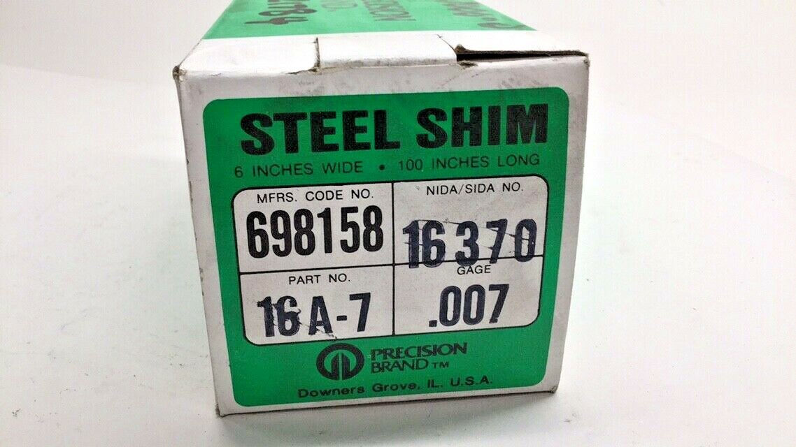 Precision Brand 16370 Gauge Steel Shim 0.007″ x 6″ x 100″ Roll 16A-7/16A7