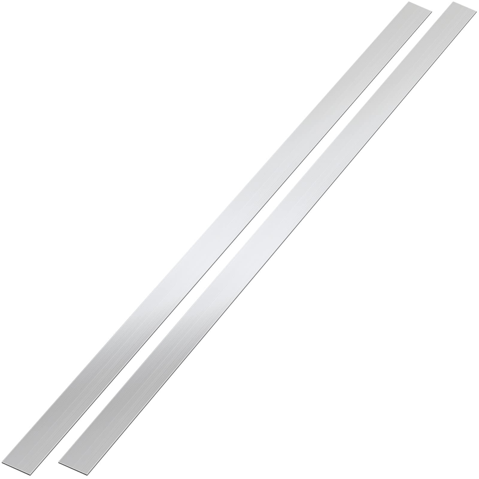 2 Pcs Stainless Steel Trim Strips 304 Brushed 1 x 30 Inch, Silver