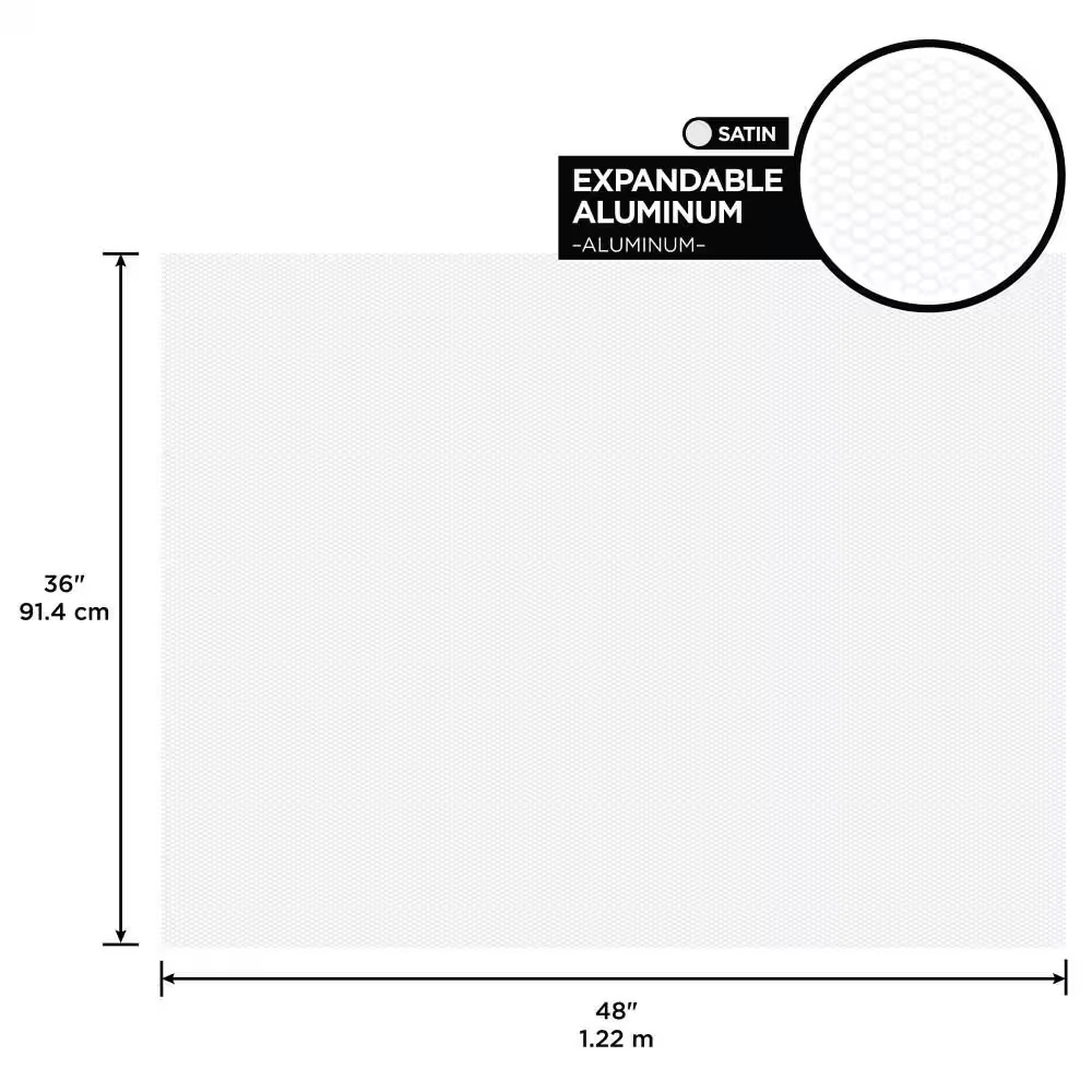 36 In. X 48 In. Expandable Aluminum Sheet in Silver Free Shipping New