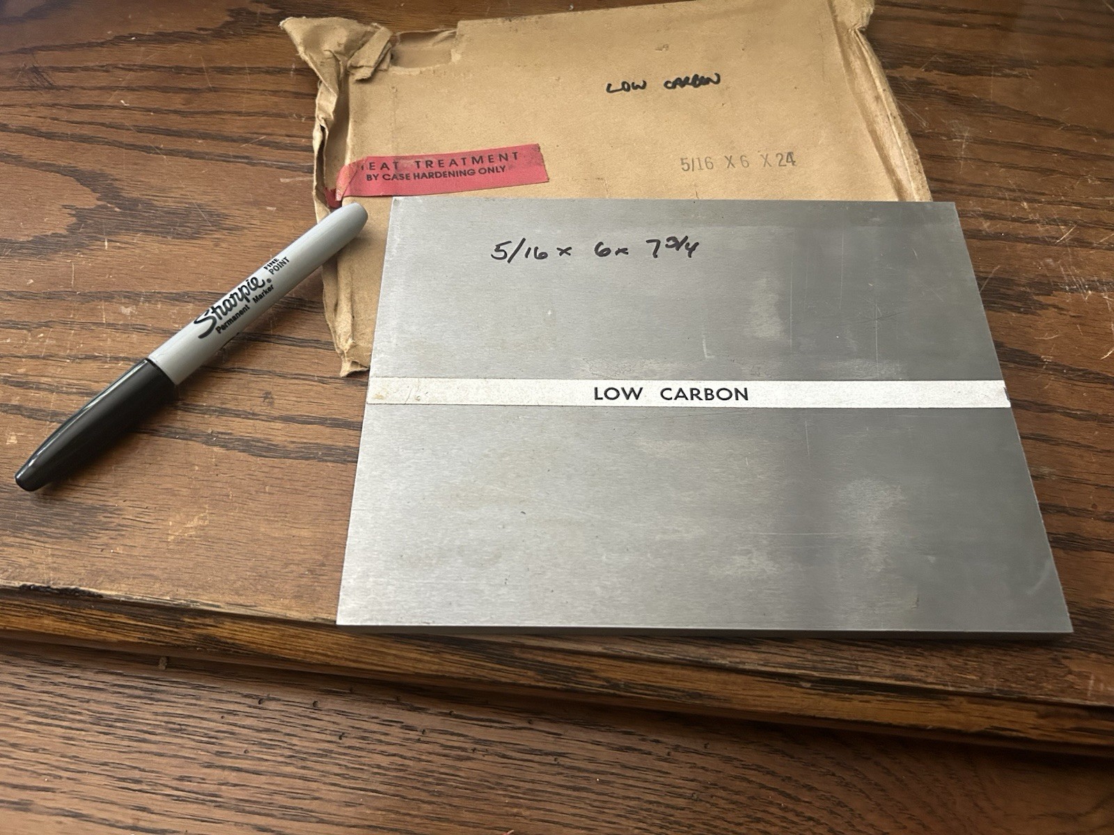 5/16″ x 6″ x 7-3/4″, low carbon steel, CF, general machining flat stock