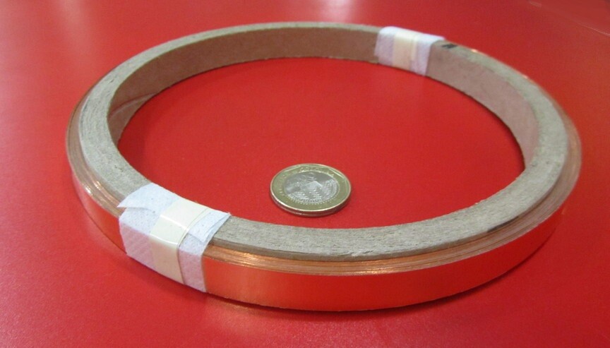 110 Copper Foil Soft Temper .003″ Thick x 1/2″ Wide x 100 Foot Length