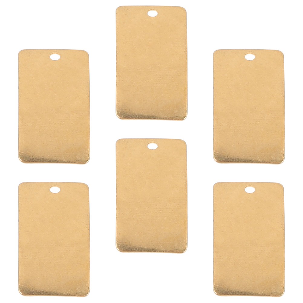 25Pcs Brass Plates for DIY Jewelry Reusable Metal Sheets Golden