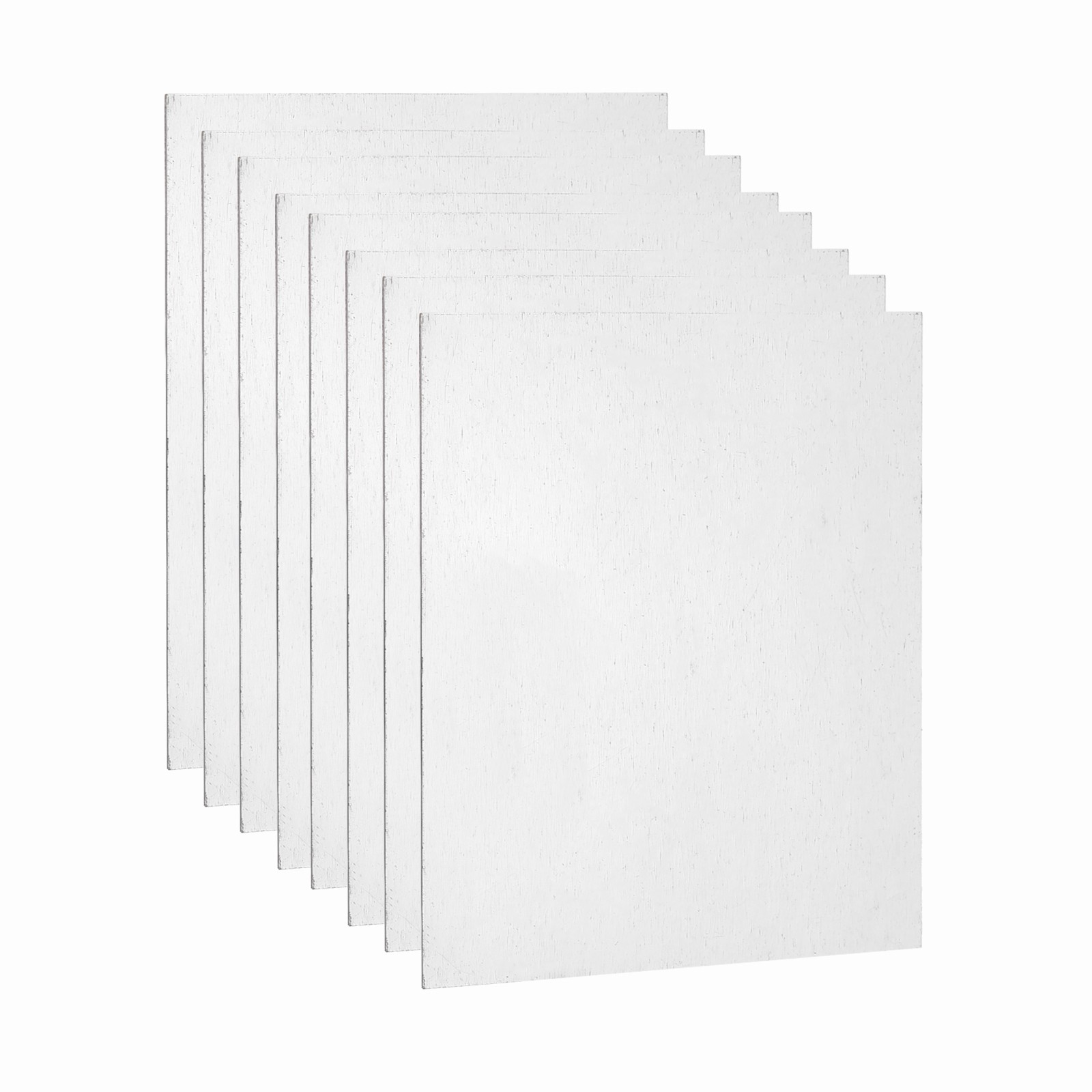 8Pcs 1/64″ Hot Rolled Steel Sheets 4″ x 2″ Steel Plate Base Silver]
