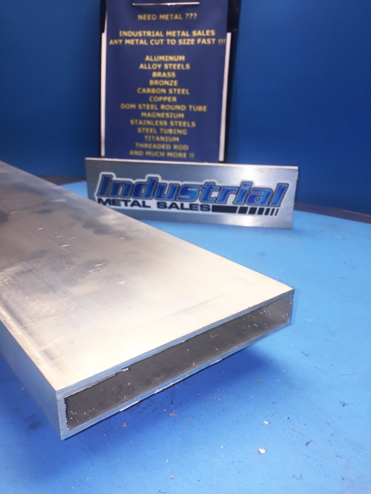 1″ x 6″ x 24″-Long x 1/8″ Wall 6063 T52 Aluminum Rectangle Tube–>1″ x 6″ x .125
