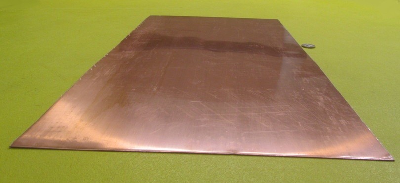101 Copper Sheet 1/8 to 1/4 Hard .032″ Thick x 12.0″ Wide x 24.0″ Length