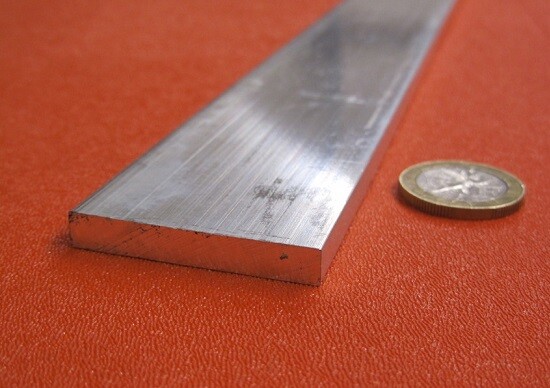 6061 T6 Metric Aluminum Bar, 6 mm Thick x 40 mm Wide x 3 Ft Length