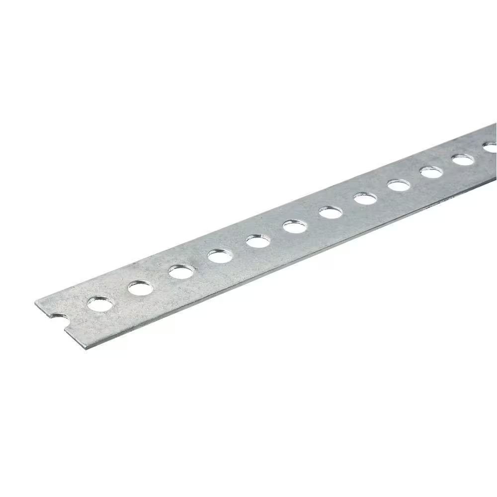 1-3/8 In. X 4 Ft. – 16 Gauge Thick Zinc Plated Perforated Steel Flat Bar