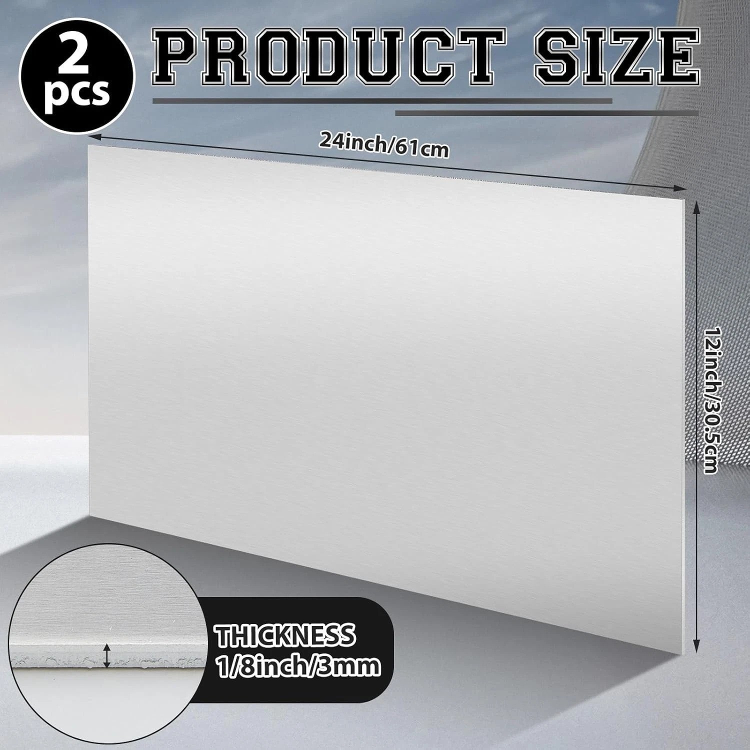 5052 Aluminum Sheet Metal 12×24 1/8 Inch 2 Pack}