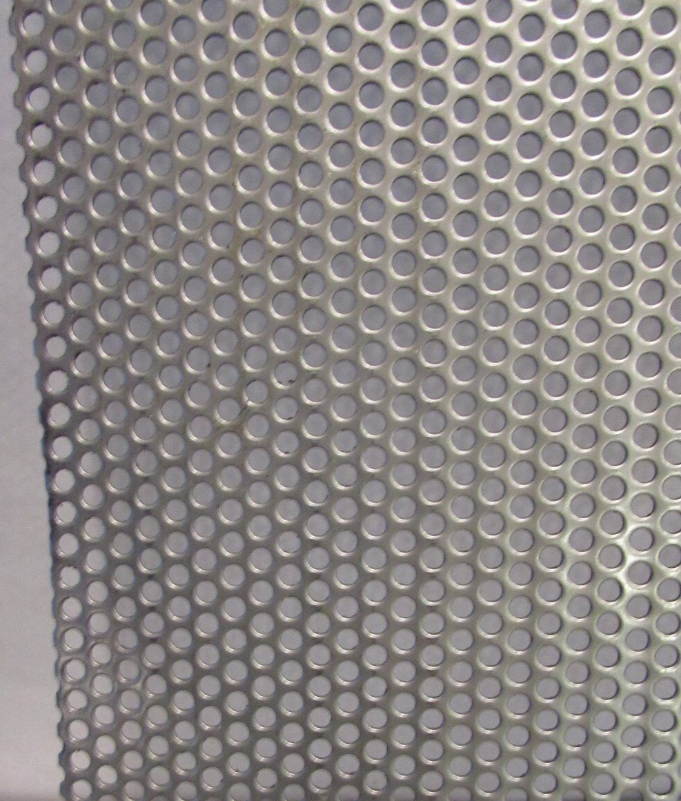 1/8″ HOLES 18 GAUGE 304 STAINLESS STEEL PERFORATED SHEET–11 ” X 23″