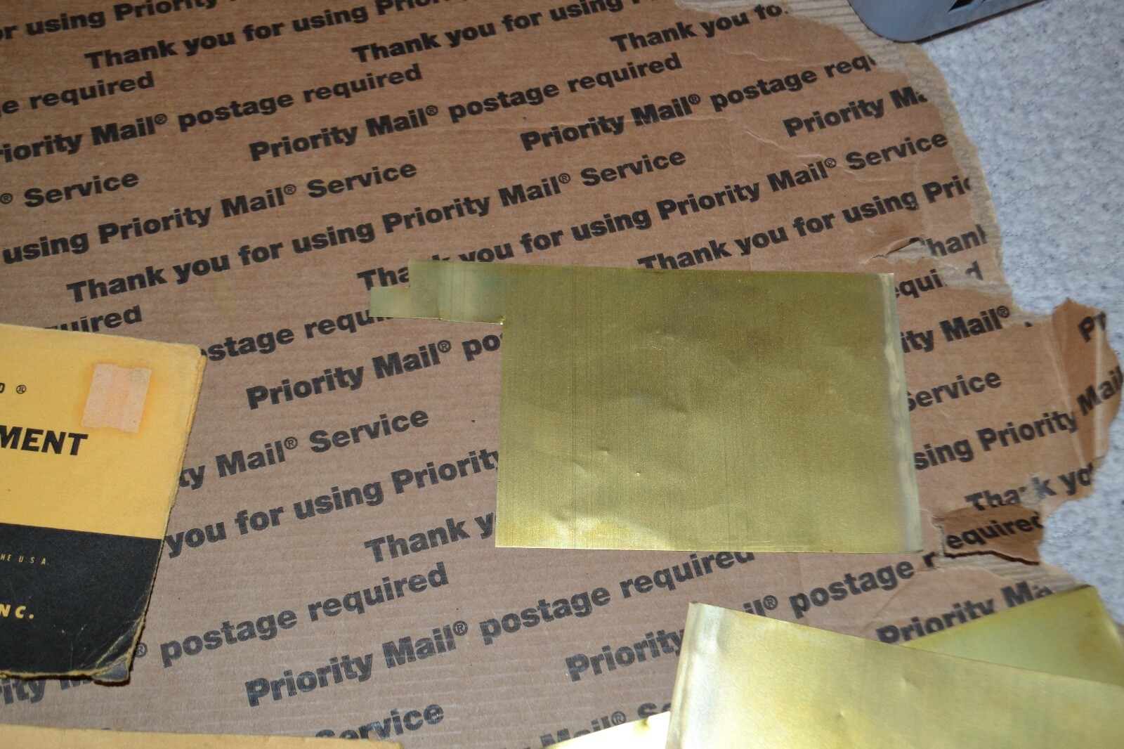 12 PRECISION BRANDS BRASS SHIM ASSORTMENT Code SR-48 3-3/8 x 6