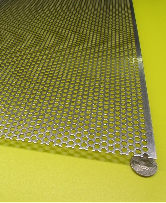 3003 Aluminum Perforated Sheet .063″ Thick x 36″ x 40″, .187″ Hole Dia.
