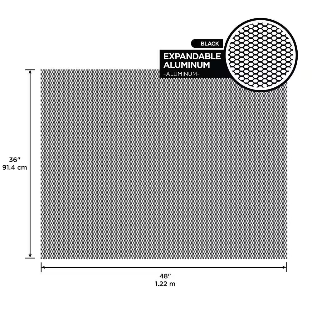 36 In. X 48 In. Black Expandable Aluminum Sheet