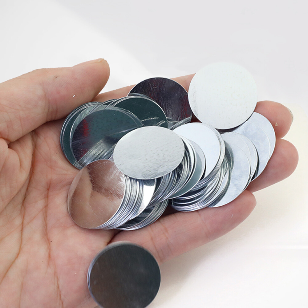 50PCS Round Galvanized Iron Sheet Discs Plate Zinc Plated Metal 25×0.3mm