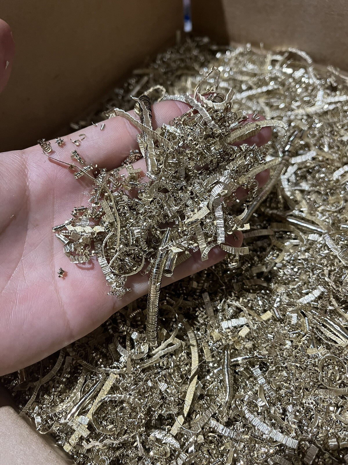 2 Pounds Lead Free Brass Chips Turnings Shavings Yellow Brass Science Orgone Art