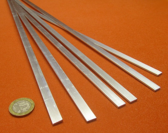 6061 T651 Aluminum Bar, 3/32″ (.093″) Thick x 3/8″ Wide x 24″ Length, 6 pcs