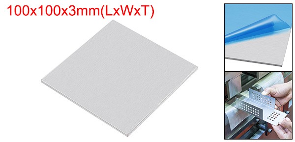 100mm x 100mm x 3mm Rectangle 1060 Aluminum Sheet Flat Metal Plate Stock