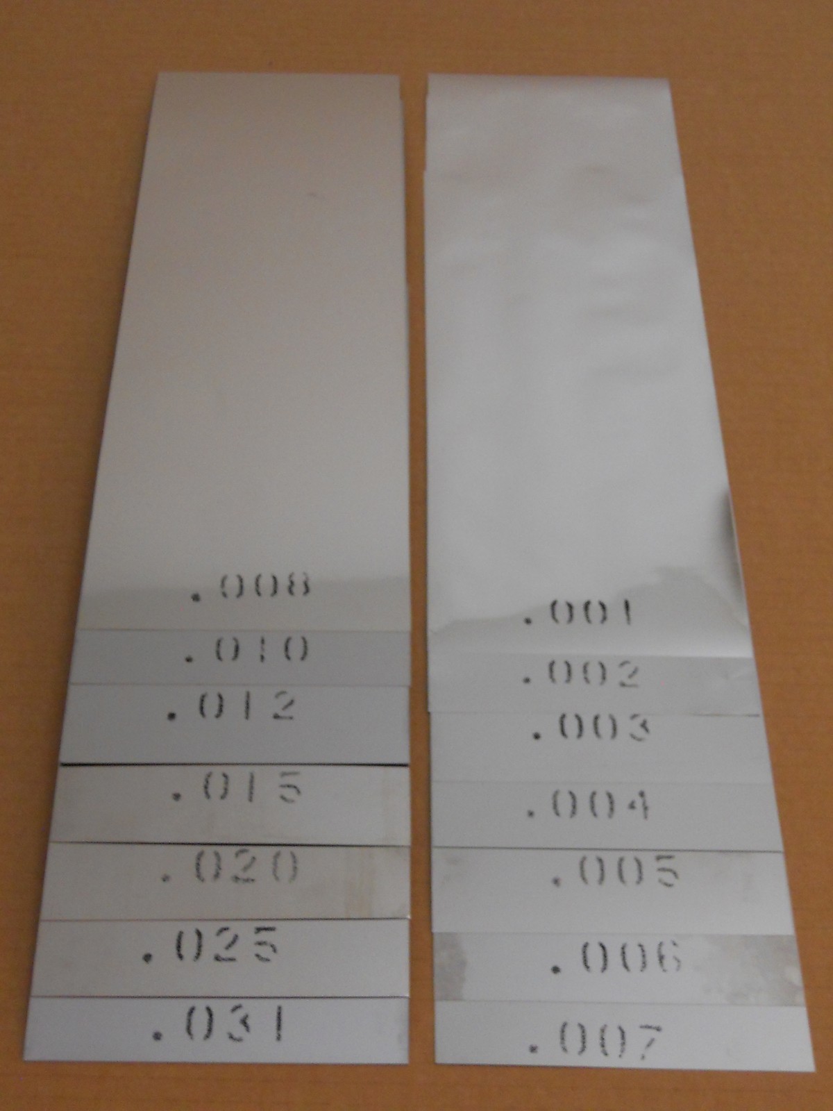 ShopAid 14 pc Stainless Steel Shim Stock Assortment 6″ x 18″ .001″ – .031″ NEW