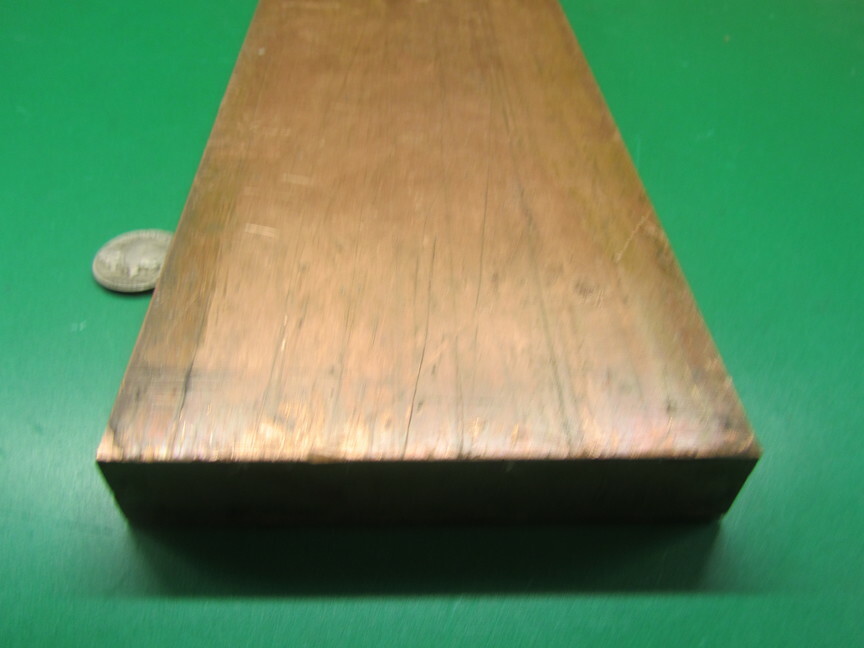 110 Copper Bar 1/2 Hard, 3/4″ Thick x 4.0″ Wide x 24 Inches Length
