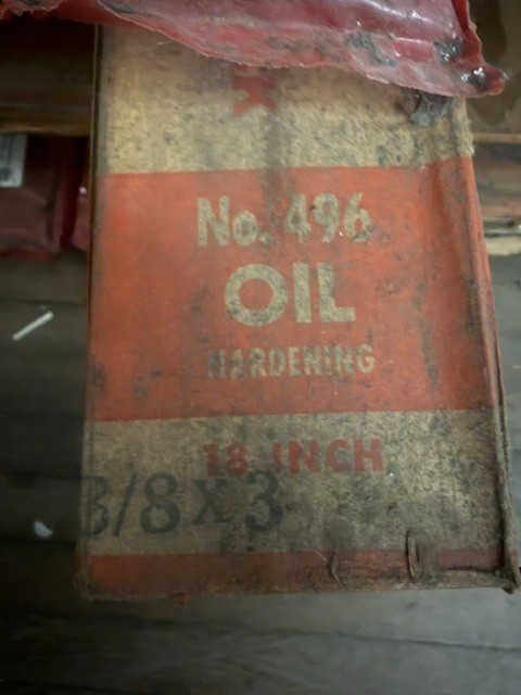Starrett 3/8 x 3 x 18″ No. 496 Oil Hardening Ground Flat Stock – Rust – Old