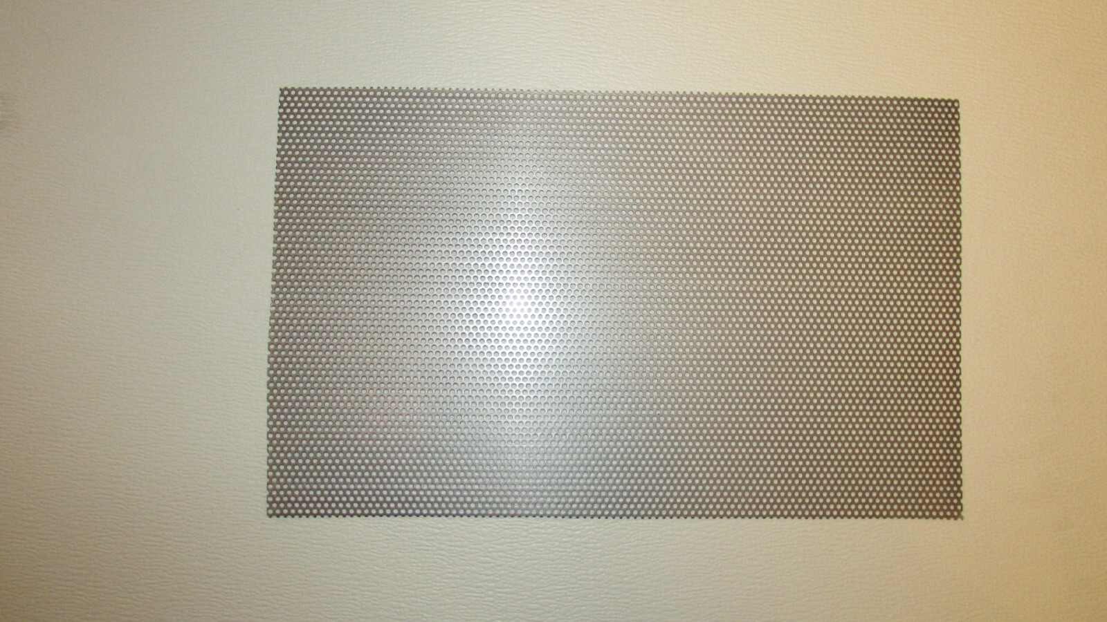1/8″ HOLES ON 3/16″ CENTERS–16 GAUGE STAINLESS PERFORATED– 7″ x 10-1/2″
