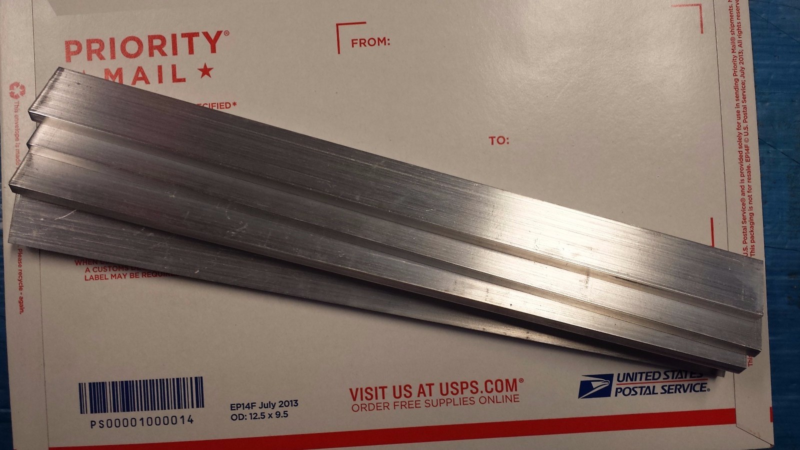 Aluminum Bar, Type 6061-T6, 1/4″ x 1″ x 11″ (4 PIECES)