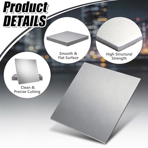 Aluminum Sheet Metal Sheets 16 x 16 in 2.5mm Flat Stock 4 Pack