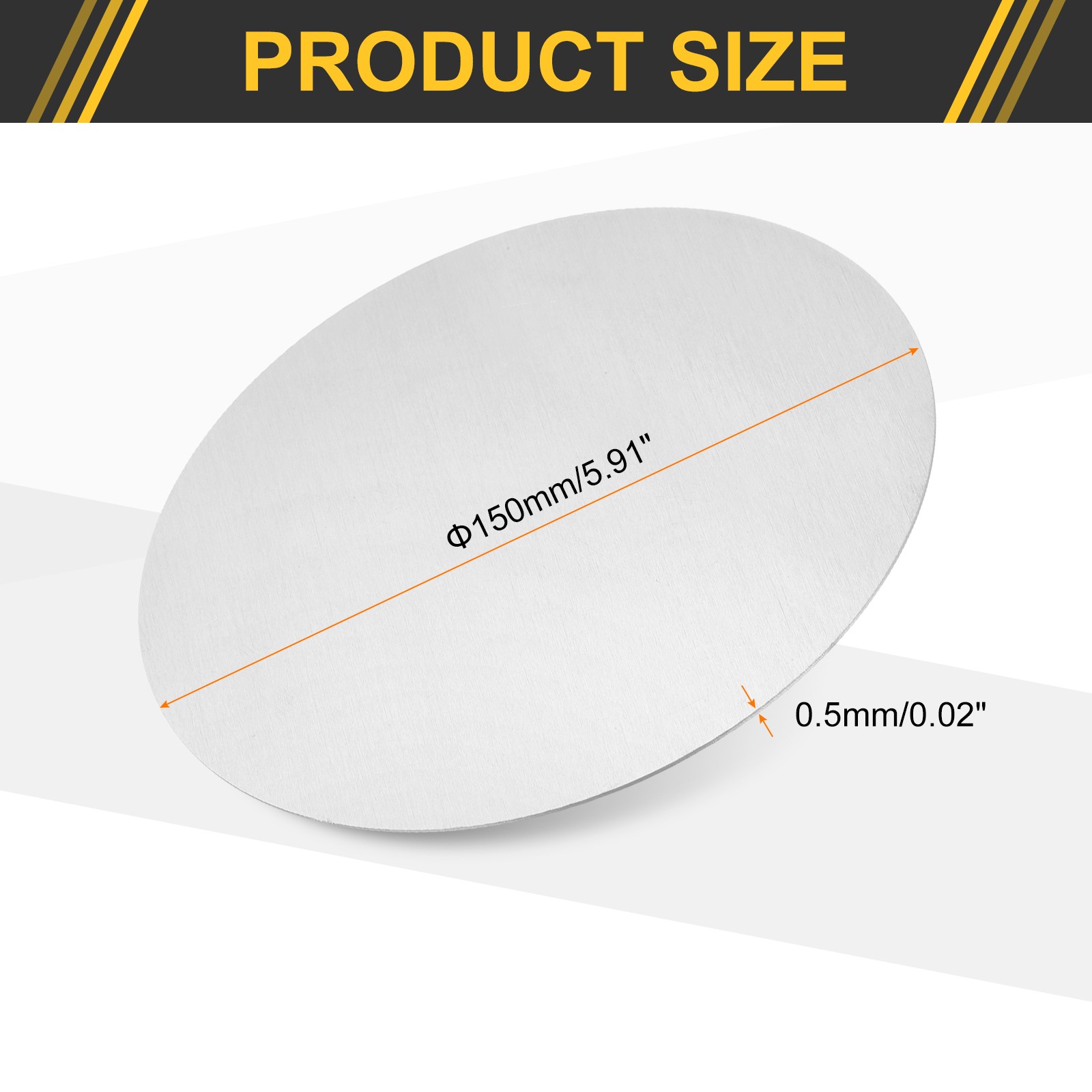 Aluminum Disc, 6″(150mm) Dia 0.02″(0.5mm) Thick Round 1060 Aluminum Sheets